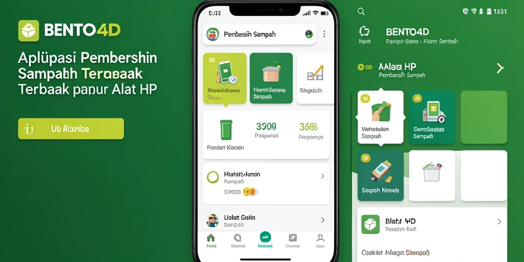 Antarmuka BENTO4D yang sederhana dan mudah dipahami untuk fungsi Pembersih Sampah.