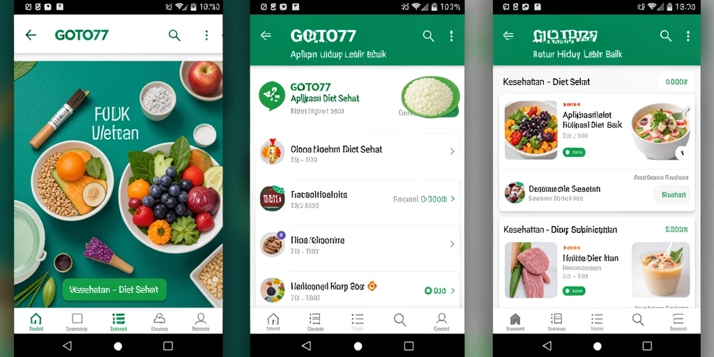 Antarmuka pengguna GOTO77 yang intuitif dan menarik untuk Diet Sehat.
