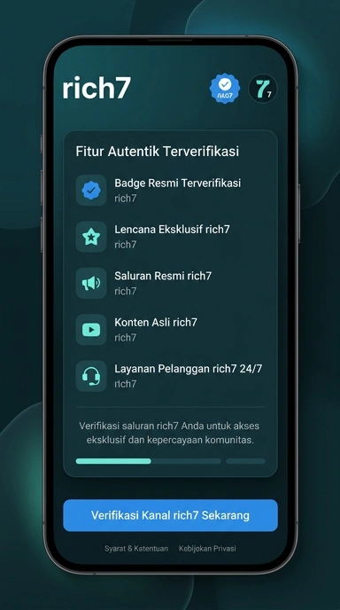 Tampilan kanal resmi rich7